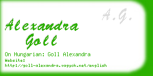 alexandra goll business card